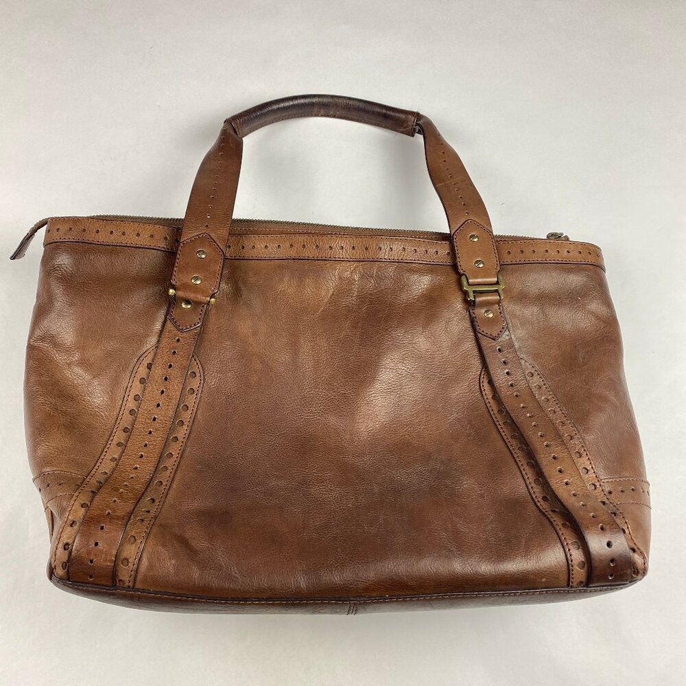 Cole Haan Sierra Lasercut Brown Leather Shoulder Bag Boho - Picture 2 of 16